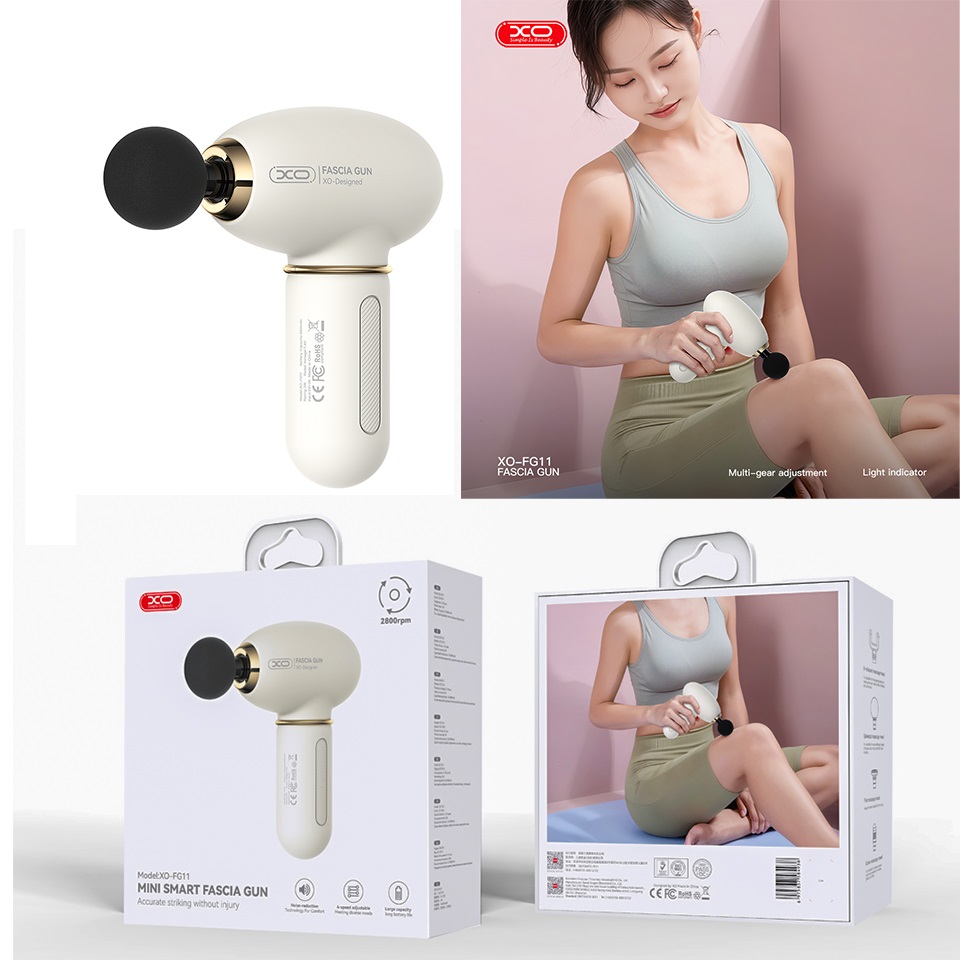 MASAJEADOR CORPORAL PISTOLA XO-FG11 4 CABEZALES